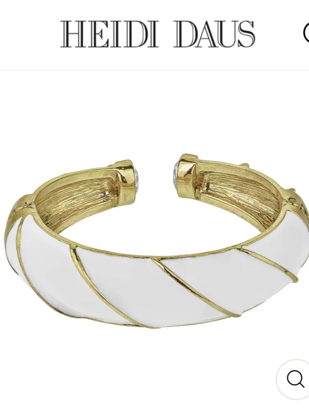 Heidi Daus The Perfect Wave Enamel & Crystal Bracelet Size M/L